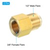 Unique Bargains Fit Air Gas Line Refrigeration Brass SAE 45 Degree Flare Plumbing Connectors - 3 of 4