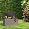 Naysaye Deck Boxes, 260 Gal Outdoor Storage Deck Box, Small Patio Storage Bin for Garden Tools, Brown, 67.72"*32.24"*33.66" - 4 of 4