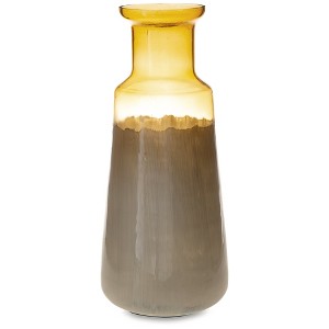 Signature Design by Ashley Wynburg 18.88" Glass Vase, White/Amber Ombre Finish - 1 of 4