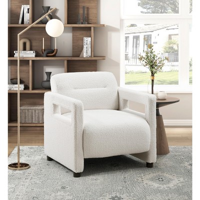 Grungis Boucle Accent Chairs,Living Room Chairs with Plywood Frame,Comfy Chairs for Living Room,Bedroom