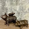 Slickblue Decorative Cast Iron Pig, Flying Figurine, Whimsical Home Accent, Rustic Finish, 6.25"x2.55"x4.75" - 3 of 4