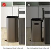 Dolonm 13 Gallon 50L Kitchen Foot Pedal Operated Soft Close Trash Can - Stainless Steel Ellipse Bustbin - S - 2 of 4