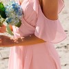 Women's Blush Pink Off-Shoulder Beach Maxi Wedding Guest Dress - Cupshe - 3 of 4