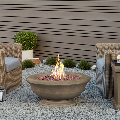 Backyard natural gas fire pits