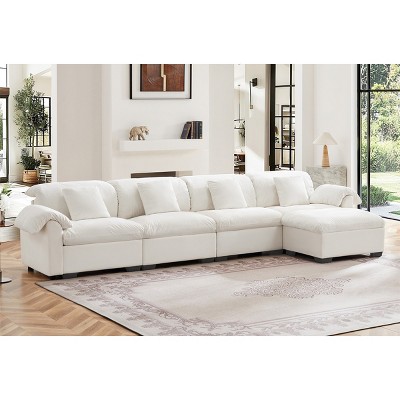 L Shaped Sectional Sofa With Storage Seats And Storage Ottoman,Modern Velvet Chaise Sectional Sofa,Sofa For Living Room-Cuddlewood