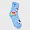 Women's Care Bears 3pk Mid Crew Socks - Blue/Purple/Pink 4-10 - image 2 of 3