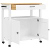 vidaXL Kitchen Trolley MONZA 33.1 in.x15.7 in.x35.4 in. Solid Wood Pine - 4 of 4