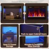 Bestier 63" Fireplace TV Stand for TVs up to 70”, Media Console with Cabinets & Shelves, LED Entertainment Center with Remote Control Fireplace Heater - 4 of 4