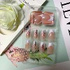 LOVELAY CREATIONS White Short Coffin French Press-On Nails with Plum Blossom - 2 of 4