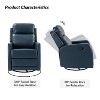 Ofelia Upholstery Wingback Swivel Recliner for Bedroom and Living Room |Artful Living Design - 3 of 4