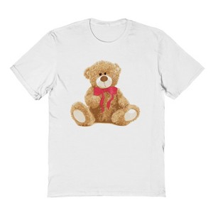 Social Collective Men's Bear Bow  Valentines Day Short Sleeve Graphic Cotton T-Shirt - 1 of 3