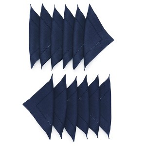 Solino Home Linen Classic Hemstitch Cocktail Napkins - 1 of 4