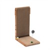 DOMETOUR Indoor Cat Scratching Board for Small to Large Cat Corrugated Board-Covered Cat Scratcher with Bell and Built-in Toy Brown - 3 of 4