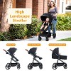 2-in-1 Baby Stroller with Bassinet, Lightweight Foldable Travel Pram with Reversible Seat, Compact Umbrella Stroller for Toddlers - 2 of 4