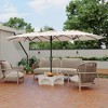 COZONY Double-Sided Patio Umbrella, Large Outdoor Market Umbrella with Base for Poolside and Backyard - 2 of 4