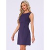 INSPIRE CHIC Women's Sleeveless Boat Neck A Line Mini Dress - 3 of 4