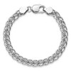 Black Bow Jewelry Sterling Silver 7mm Polished Oval & Twisted Link Chain Bracelet, 7.5in - 4 of 4