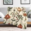 FIONECA Vintage Christmas Blanket with Classic Ornament Pine Branch and Holly Pattern Beige Background 40x50 inches - 3 of 4