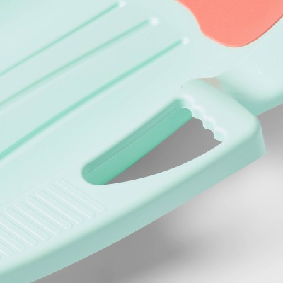 39 Plastic Sled with Rope and Pad Aqua - Sun Squad™