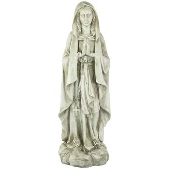 Northlight 27.75" Praying Religious Virgin Mary Outdoor Patio Garden Statue - Ivory