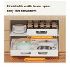 White- Expandable Pull Out Cabinet Organizer,17"Deep Carbon Steel Kitchen Storage Shelf Basket Drawer Slide Out Organizer For Cupboard Home Office C - 4 of 4