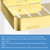Unique Bargains 304 Stainless Steel Wall Mounted Soap Dish Holder with Installation Kits - 4 of 4