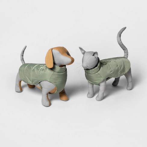 Dog and Cat Puffer Jacket with Buckle - Green - XS - Boots & Barkley™