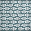Unique Loom Outdoor Coastal Pesci Fishes Woven Area Rug - 2 of 4