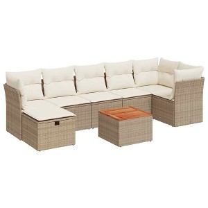 vidaXL Sofa Set Beige - 1 of 4