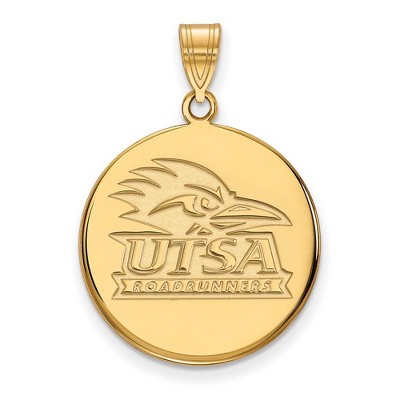 Black Bow Jewelry 10k Yellow Gold Texas at San Antonio Roadrunners NCAA Large Pendant