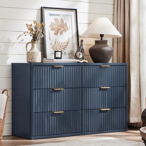 6 drawer navy blue dresser Sloane Dresser Blue