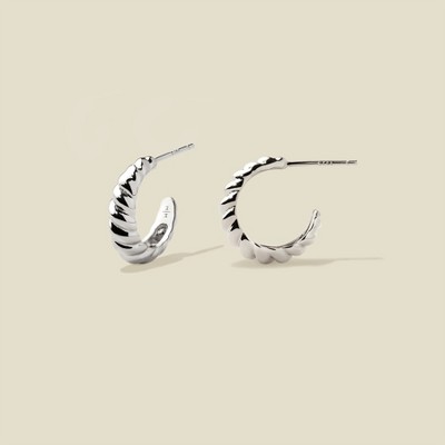 Made By Mary | Gloss Croissant Hoop Earrings