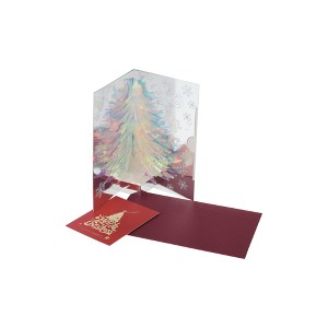 Unique Bargains Greeting Card Rose Garden Series Butterfly Rose Small Paper 5.5x3.9x0.4 Inch 1 Pc - 1 of 4