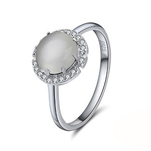 Cats Eye Statement Ring for Women Sterling Silver Cz Ginger Lyne Collection - 1 of 4