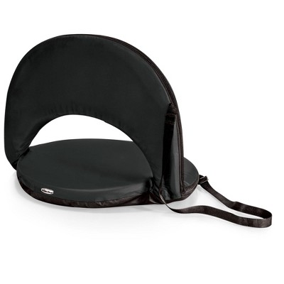Black Portable Reclining Stadium Seat with Back Support