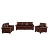 82.68" + 59.45" + 35.8" Faux Leather Round Arm 1+2+3 Seater Sofa Set with Hidden Storage - 4 of 4
