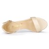 Allegra K Women's Satin Open Toe Ankle Strap Chunky Sandals - 4 of 4