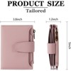 BEAFUP Small Wallet Women,RFID Blocking Soft Leather Bifold Compact Wallet with Zipper Coin Pocket & 4 ID Window,Design for Daily,Travel - 3 of 4