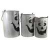 Direct Designs International 18.0 Inch Metal Pumpkin Baskets Ghost Pumpkin Set Wavy Decorative Buckets - 3 of 3