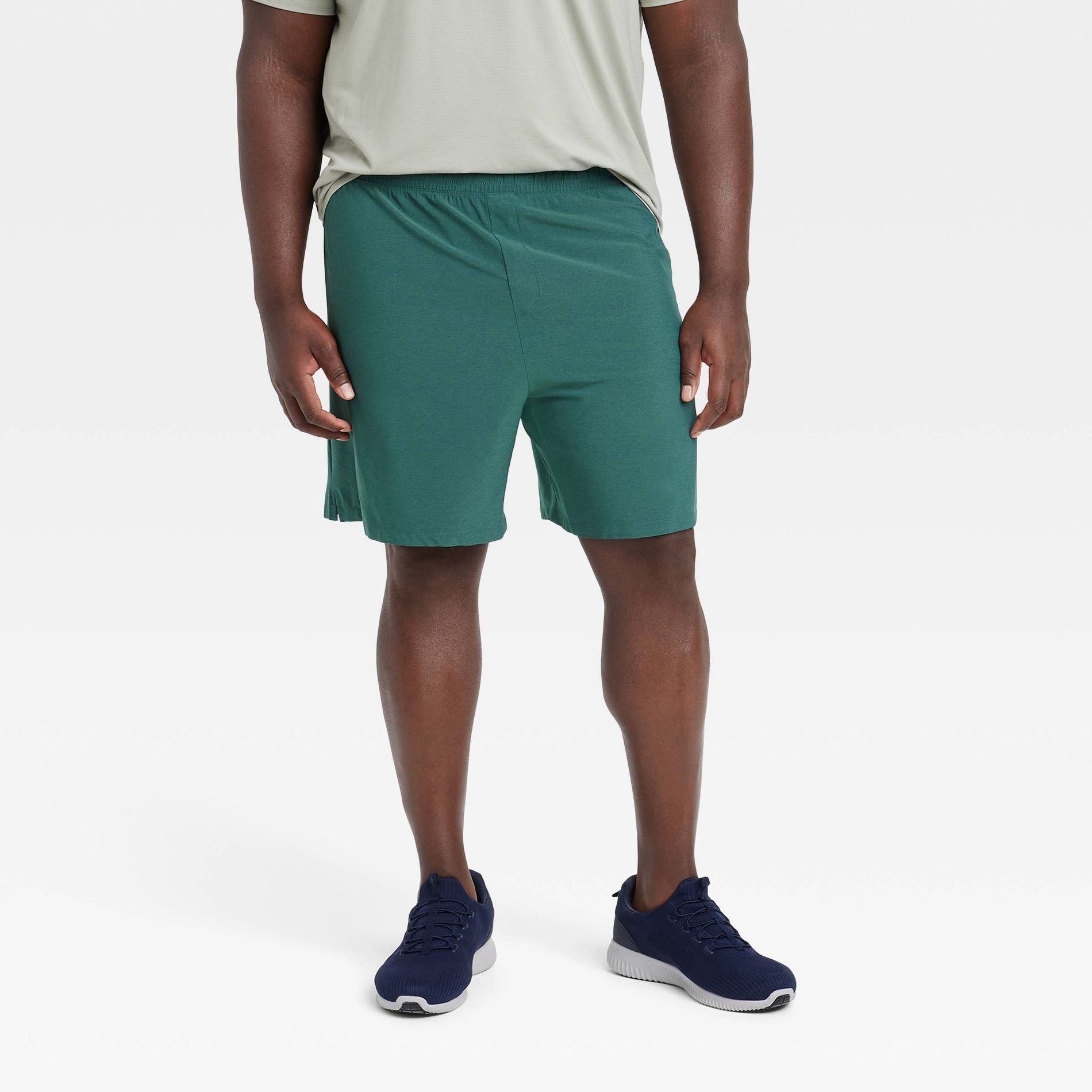 Men's 8" Everyday Woven Shorts - All In Motion™ Moss Green XL: Moisture Wicking, Quick Dry, Drawstring Waist