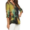 Women's Abstract Rolled Sleeve Tunic Top - Jostar - image 3 of 4