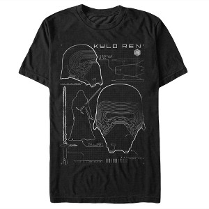 Men's Star Wars The Force Awakens Kylo Ren Mask Schematics T-Shirt - 1 of 4