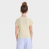 Girls' Short Sleeve Notched Neck Graphic T-Shirt - art class™ - 3 of 4