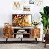Costway Industrial TV Stand Entertainment Center for TV's Up to 55" w/ Storage Cabinets - 2 of 4