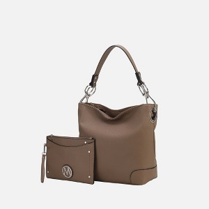 MKF Collection Viviana Vegan Leather Hobo Bag with Matching Wristlet by Mia K - 1 of 4