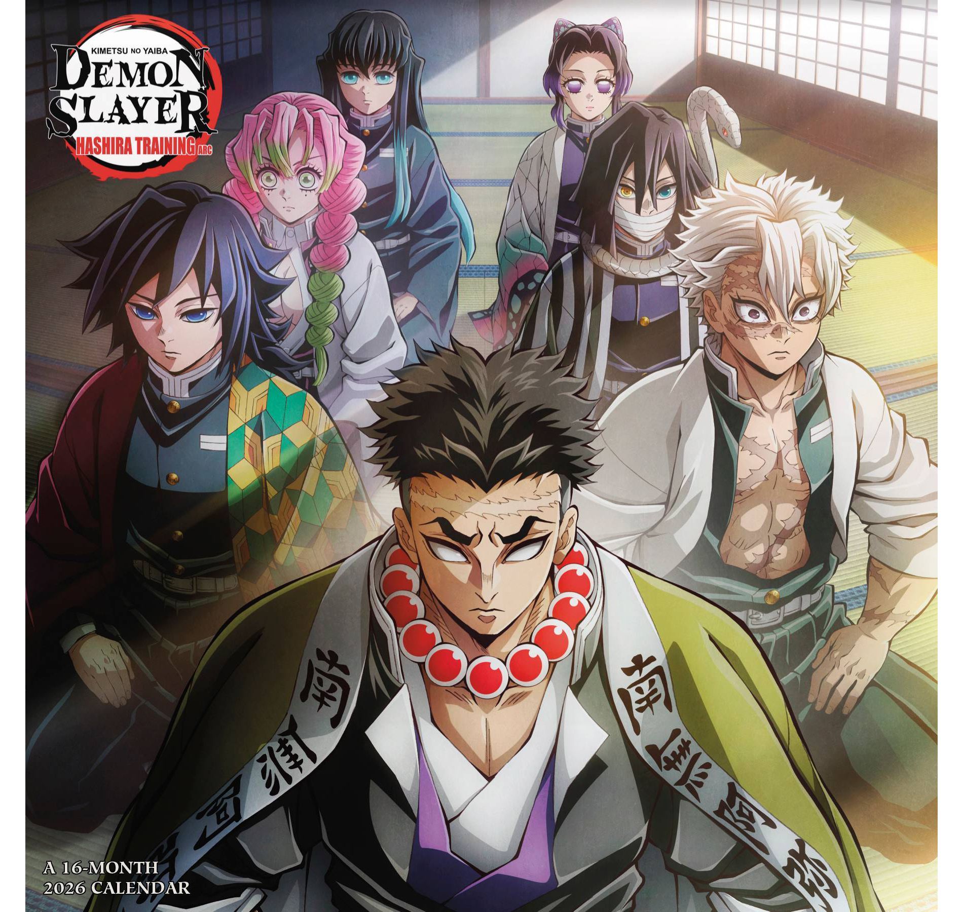 Trends International 2026 Demon Slayer Bilingual French Kimetsu no Yaiba 12"x12" Wall Calendar