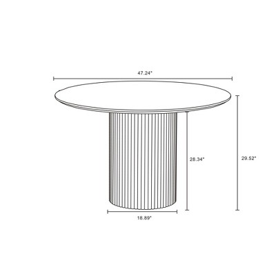Black Ash Wood Round Dining Table with 4 Cane Chairs
