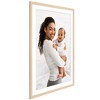 Americanflat 28x40 Picture Frame with Polished Plexiglass, Use as 24x36 Frame with Mat or 28x40 Frame Without Mat, Hudson Collection, Natural Oak - 4 of 4