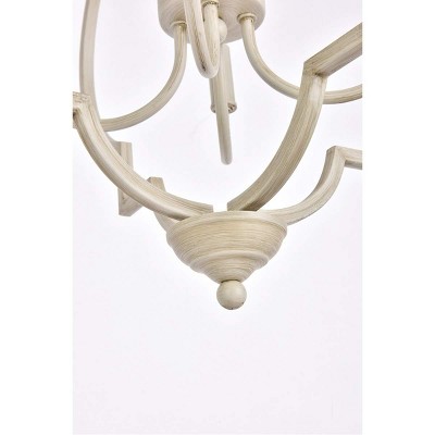 Weathered Dove 4-Light Metal Pendant with Adjustable Chain