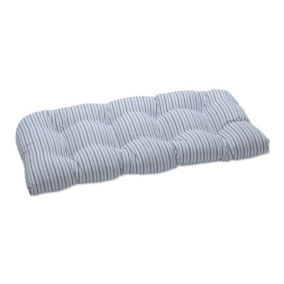 Outdoor/Indoor Loveseat Cushion Austin Lapis Blue - Pillow Perfect
